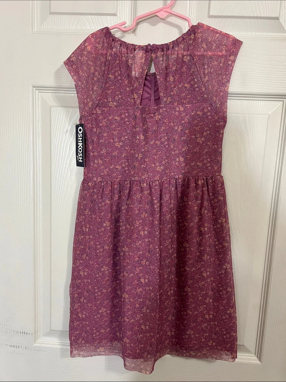 OshKosh B'gosh Plum Floral Cap-Sleeve Dress for Kids